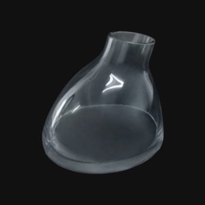 CRISTAL - FLORERO/JARRON INCLINADA 18X15CM