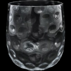CRISTAL - JARRÓN/MAC. BOLAS TRANSPARENTE 20X20X21 CM