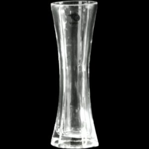 CRISTAL - JARRÓN/MAC. FINA TRANSP. 7X7X18 CM