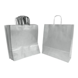 ATADO C/25 BOLSAS PAPEL KRAFT ARGENTO