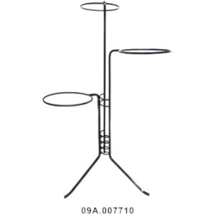 METAL-SOPORTE 3 ARGOLLAS PEQ. 18X90 CM