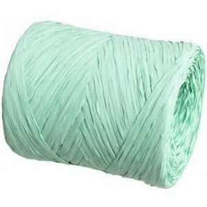 ROLLO RAFIA COLOR VERDE MENTA 200M