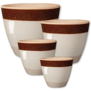 Maceta Shadow Set/5 Lino  diámetro Set/5 x altura  cms