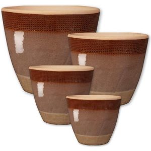 Maceta Shadow Set/5 Moka  diámetro Set/5 x altura  cms